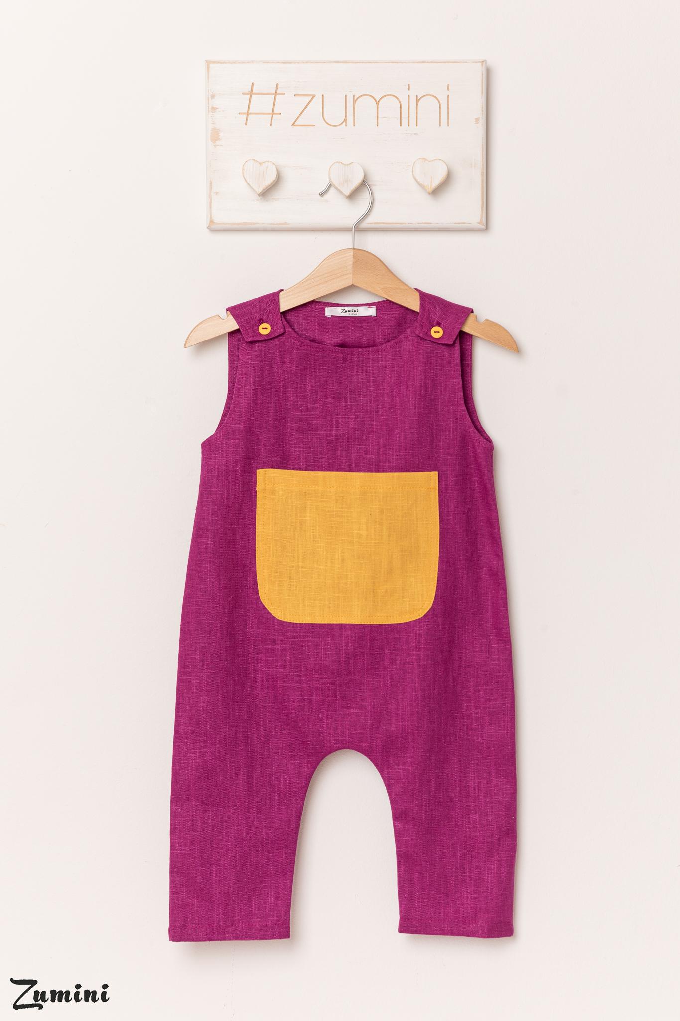 Salopeta din in HAPPY cu buzunar Salopeta din in HAPPY cu buzunar