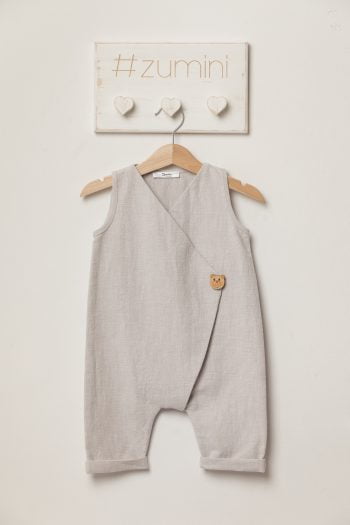 Salopeta gri cu ursulet