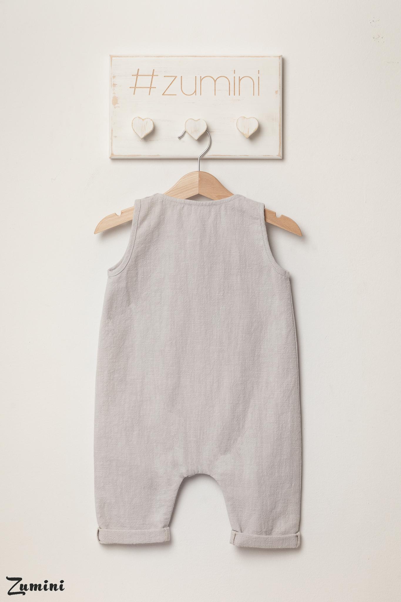 Salopeta gri cu ursulet Salopeta gri cu ursulet